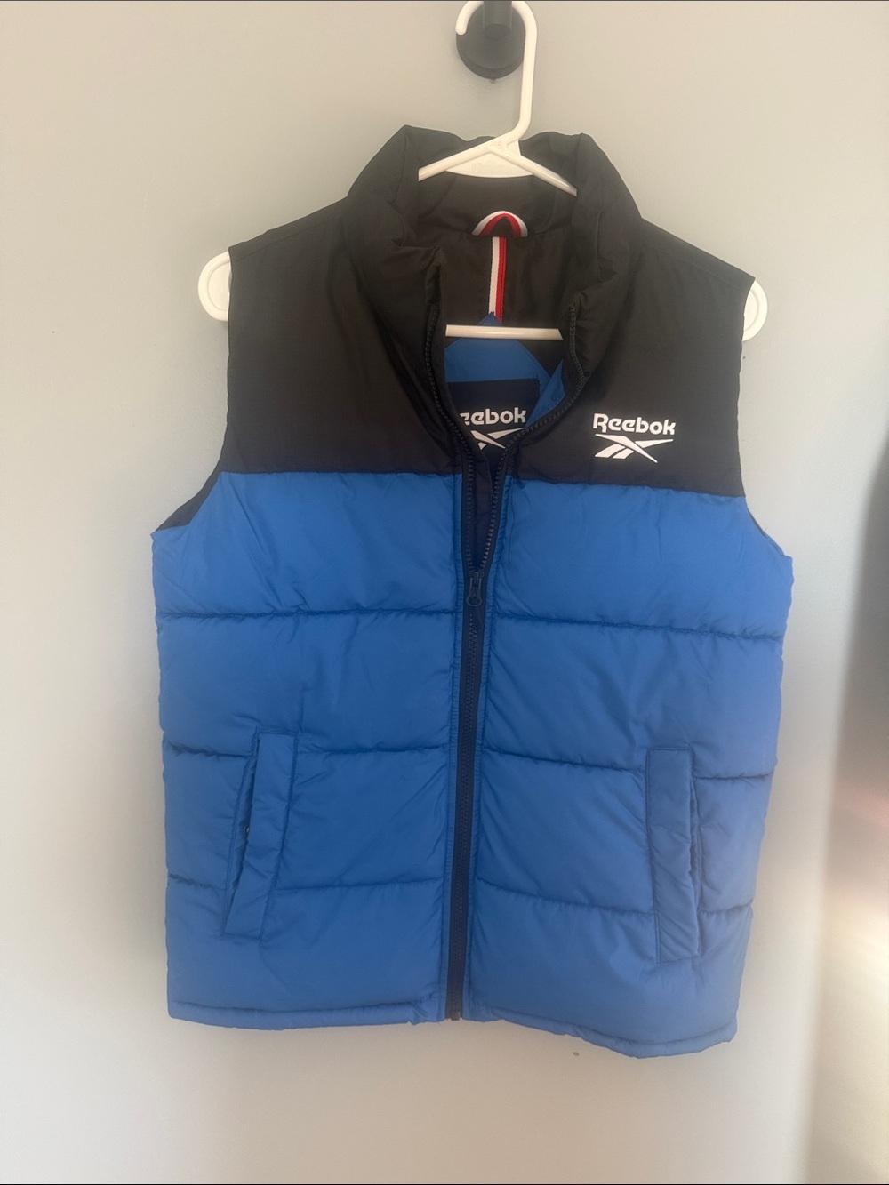 Reebok Blue & Black Quilted Kids Puffer Vest